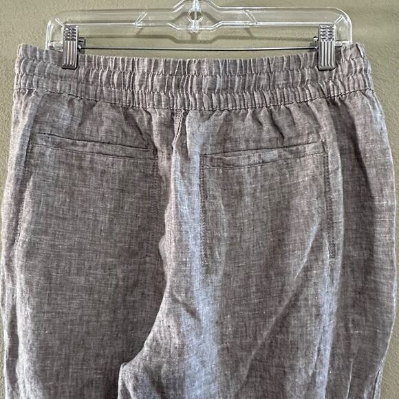 Athleta Retreat Linen High Rise Ankle Pant, Pyrite, Size Medium - Picture 5 of 9